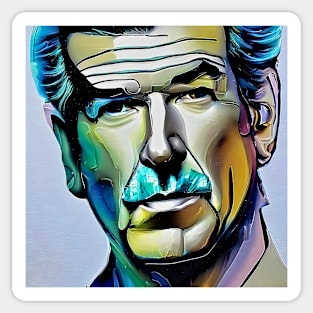 Face of Pierce Brosnan Sticker